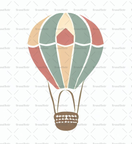 Verspielter Heißluftballon